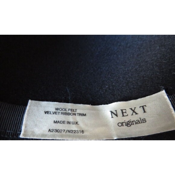 Vintage Next Originals Women\'s Wide Brim Velvet Bow Wool Hat Made In U.K.